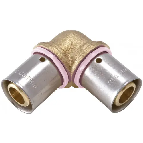 Raccord coudé 90° à sertir laiton D.12 pour tube en per - QUICK PLOMBERIE Paiement Sécurisé