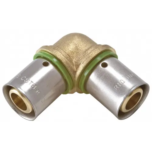 Promotion Raccord coudé 90° à sertir laiton D.16 pour tube en per - QUICK PLOMBERIE