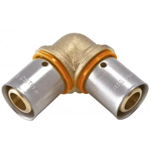 Quantité Limitée Raccord coudé 90° à sertir laiton D.20 pour tube en per - QUICK PLOMBERIE
