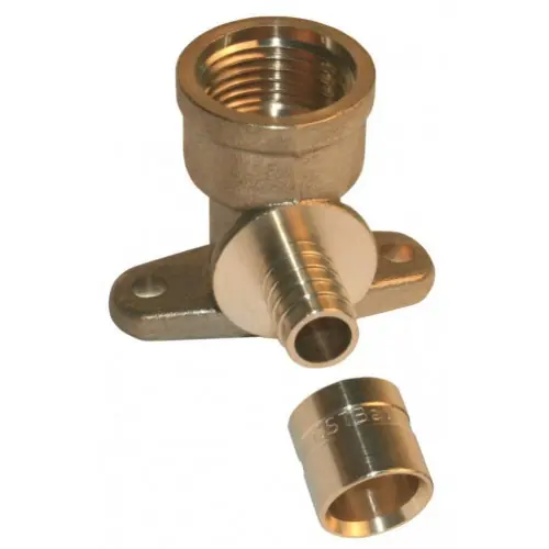 Paiement Sécurisé Raccord coudé applique à glissement laiton F 15 x 21 pour tube en per - QUICK PLOMBERIE