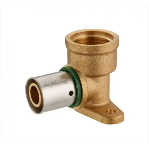 Raccord coudé applique à sertir laiton F 15 x 21 pour tube en per - QUICK PLOMBERIE Offre Limitée
