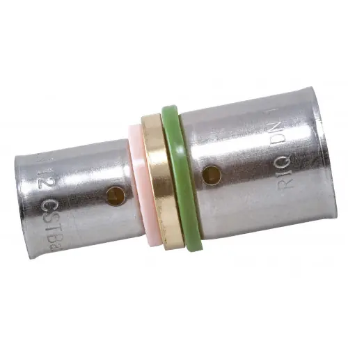Raccord droit à sertir laiton D.16 pour tube en per - QUICK PLOMBERIE Usine Directe