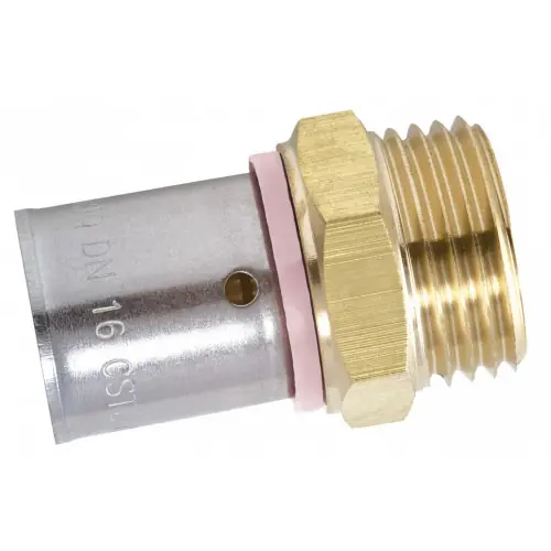 Raccord droit à sertir laiton M 12 x 17 pour tube en per - QUICK PLOMBERIE Vente Directe