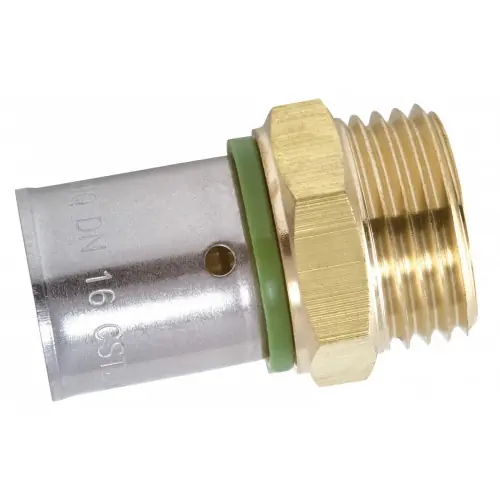 Raccord droit à sertir laiton M 20 x 27 pour tube en per - QUICK PLOMBERIE Promotion