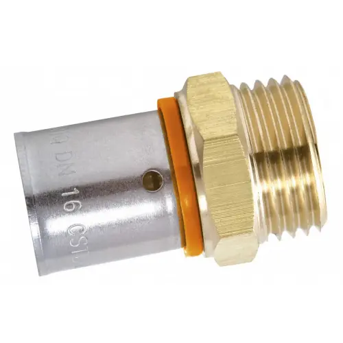 Nouveauté Raccord droit à sertir laiton M 20 x 27 pour tube en per - QUICK PLOMBERIE