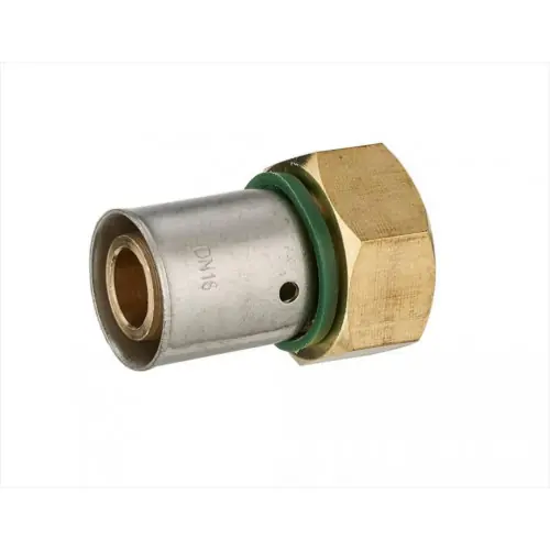 Dernier Modèle Raccord droit avec écrou libre à sertir laiton F 15 x 21 pour tube en per - QUICK PLOMBERIE