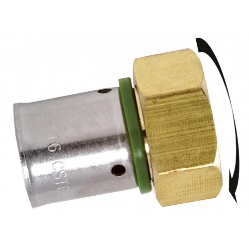 Petit Prix Raccord droit avec écrou libre à sertir laiton F 20 x 27 pour tube en per - QUICK PLOMBERIE