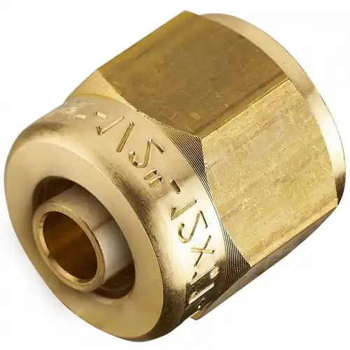 Haute Qualité Raccord PER droit avec écrou libre à compression laiton F 15 x 21 pour tube – QUICK PLOMBERIE