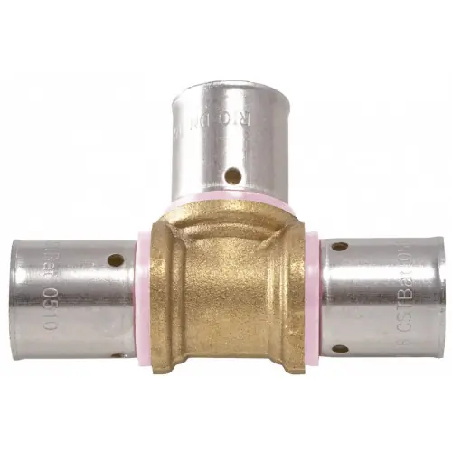 Raccord Té égal à sertir laiton D.12 pour tube en per - QUICK PLOMBERIE Produit De Marque