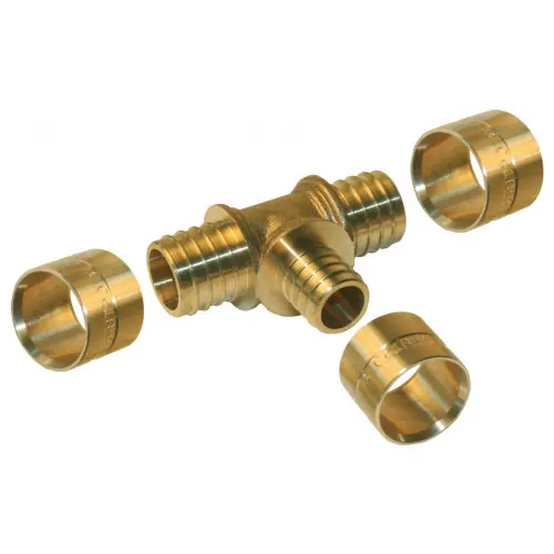Acheter Direct Raccord Té laiton à glissement laiton D.16 pour tube en per - QUICK PLOMBERIE