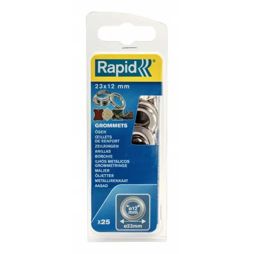 Lot de 25 oeillets acier Diam.12 RAPID – RAPID Offre Limitée