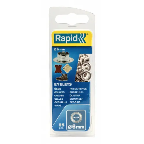 Lot de 25 oeillets acier Diam.6 RAPID - RAPID Meilleur Choix