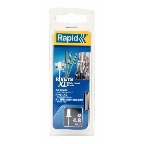 Lot de 40 rivets aluminium Diam.4.8 x H.12 mm RAPID – RAPID Seulement Aujourd&rsquo;hui