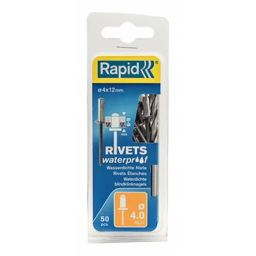Petit Prix Lot de 50 rivets aluminium Diam.4 x H.12 mm RAPID – RAPID