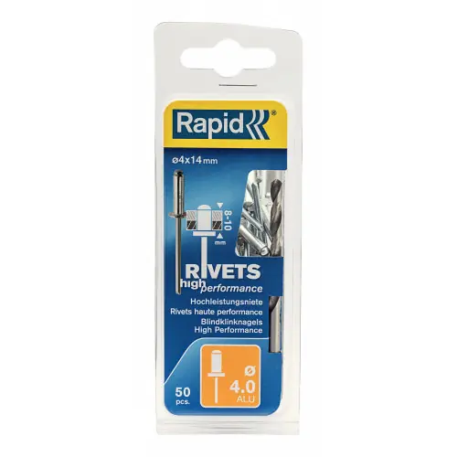 Acheter Direct Lot de 50 rivets aluminium Diam.4 x H.14 mm RAPID – RAPID