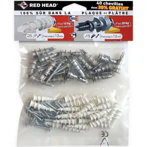 Lot de 40 minivix RED HEAD, 10 x L.31 mm - Red head Acheter En Ligne