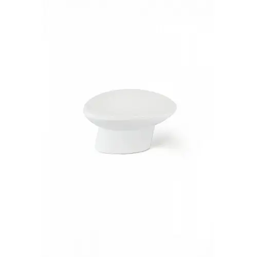 Bouton de meuble Ovale blanc zamak H.24 x l.41 x P.19 mm – REI Certifié