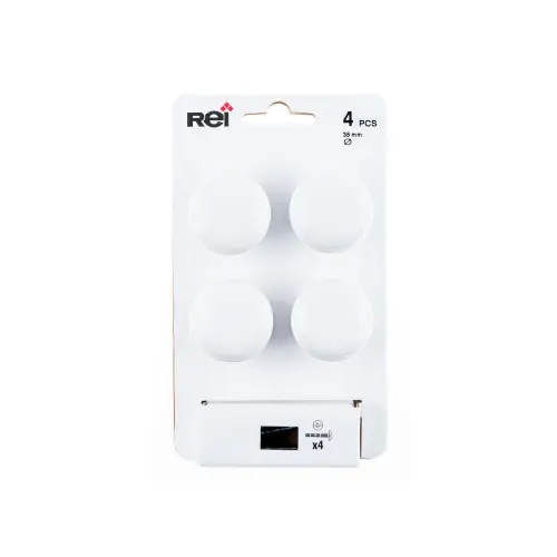 Commander Vite Lot de 4 boutons de meuble Rond porcelaine brillant H.27 x l.35 x P.35 mm – REI