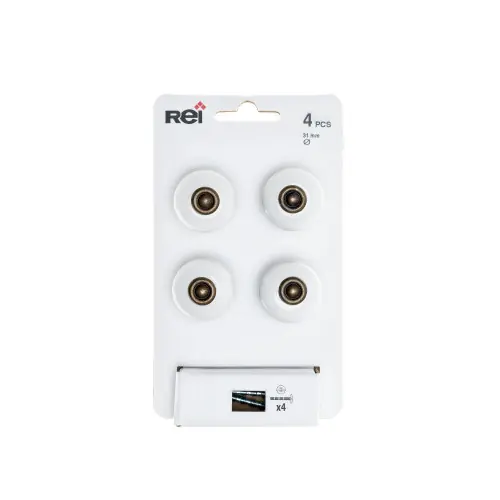 Lot de 4 boutons de meuble Rond porcelaine brillant H.28 x l.31 x P.31 mm - REI Offre Du Jour