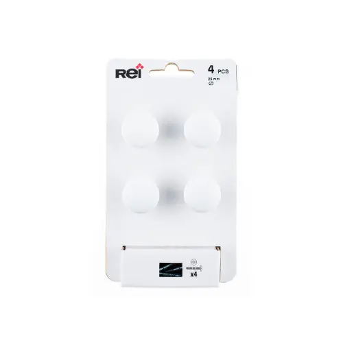 Remise Lot de 4 boutons de meuble Rond zamak peint H.24 x l.25 x P.25 mm – REI