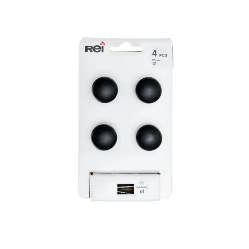 Lot de 4 boutons de meuble Rond zamak peint H.24 x l.25 x P.25 mm – REI Satisfait Ou Remboursé