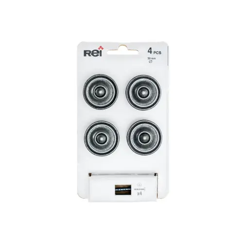 Marque Lot de 4 boutons de meuble Rond zamak vieilli H.26 x l.35 x P.35 mm – REI