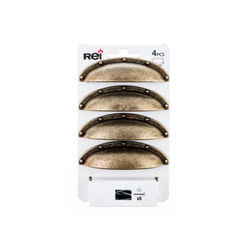 Offre Du Jour Lot de 4 poignées de meuble entraxe 64 mm zamak vieilli – REI