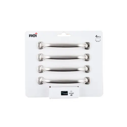 Lot de 4 poignées de meuble entraxe 96 mm zamak mat – REI Pas Cher