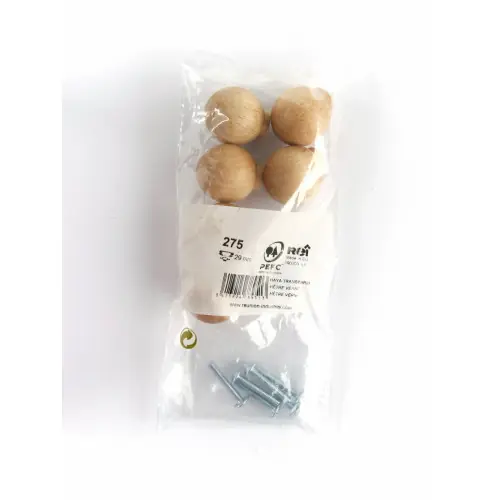 Lot de 6 boutons de meuble Boule hêtre bois H.32 x l.29 x P.29 mm – REI Satisfait Ou Remboursé