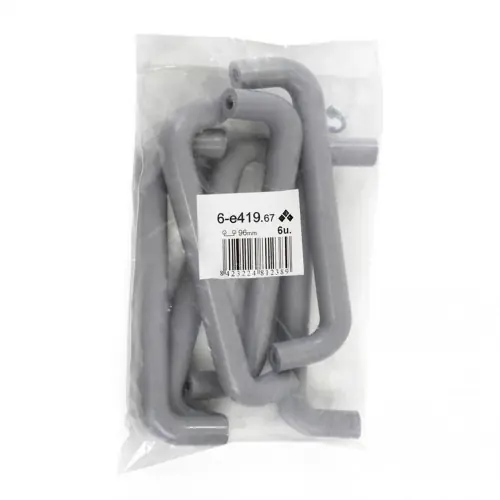 Lot de 6 poignées de meuble entraxe 96 mm aluminium anodisé - REI Dernier Modèle