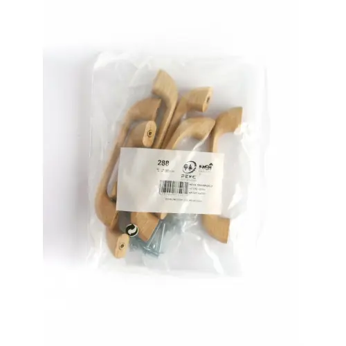 Lot de 6 poignées de meuble entraxe 96 mm bois verni - REI Achat Immédiat