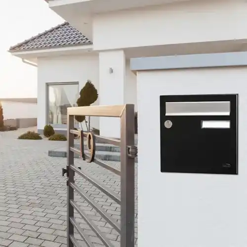 Boîte aux lettres – 1 porte extérieur – Allure – acier noir mat – RENZ Top Vente