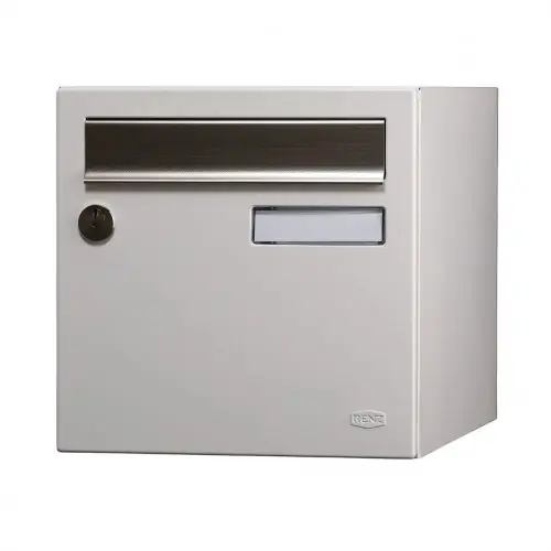 Prix Cassé Boîte aux lettres – 2 portes extérieur – Allure – acier blanc mat – RENZ