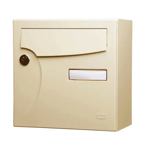 Boîte aux lettres compact - 1 porte extérieur - Animation - acier ivoire - RENZ Promotion