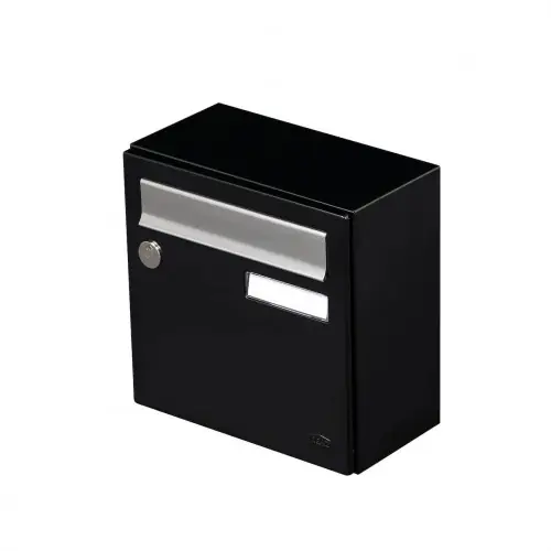 Boîte aux lettres compacte - 1 porte extérieur - Allure - acier noir mat - RENZ Livraison Express