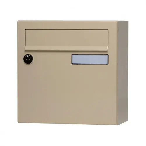 Boîte aux lettres compacte - 1 porte extérieur - Essentiel - acier ivoire brillant - RENZ Prix Bas