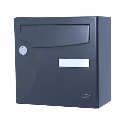 Certifié Boîte aux lettres compacte 1 porte extérieur RENZ acier anthracite mat - RENZ