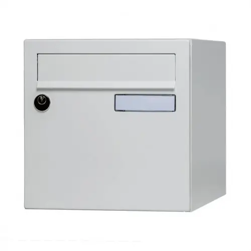 Nouvel Arrivage Boîte aux lettres normalisée - 1 porte - Essentiel - acier blanc brillant - RENZ