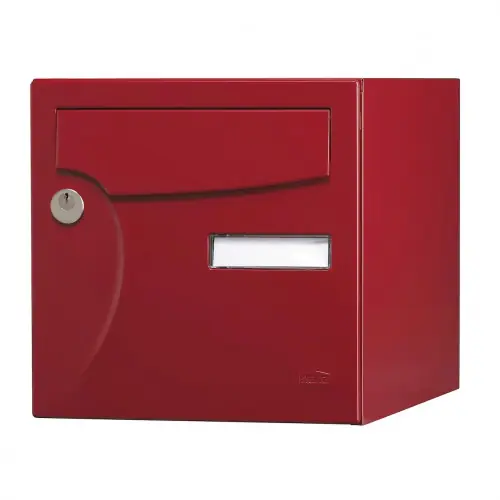 Must-Have Boîte aux lettres normalisée - 1 porte extérieur - Animation - acier rouge basque - RENZ