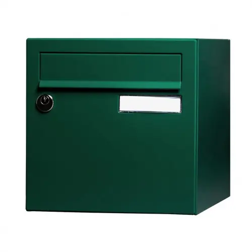 Boîte aux lettres normalisée - 1 porte extérieur - essentiel - acier vert brillant - RENZ Affaire À Saisir