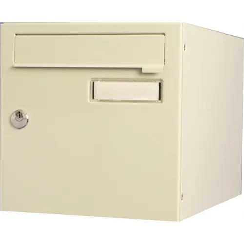Livraison Express Boîte aux lettres normalisée 1 porte extérieur RENZ acier beige brillant - RENZ