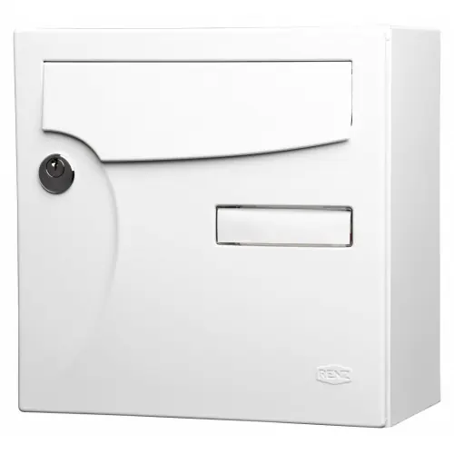 Top Vente Boîte aux lettres normalisée 1 porte extérieur RENZ acier blanc brillant - RENZ