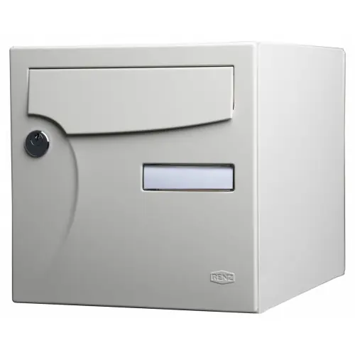 Boîte aux lettres normalisée 1 porte extérieur RENZ acier ivoire brillant - RENZ Achat Immédiat