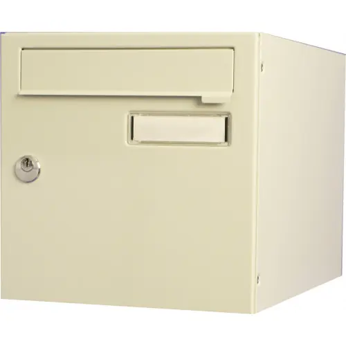 Commander Maintenant Boîte aux lettres normalisée 2 portes extérieur RENZ acier beige brillant - RENZ