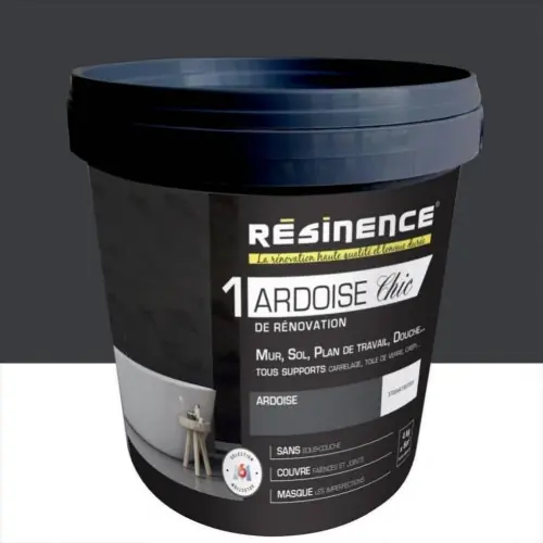 Marque Enduit Béton RESINENCE, Ardoise noire 4kg – RESINENCE