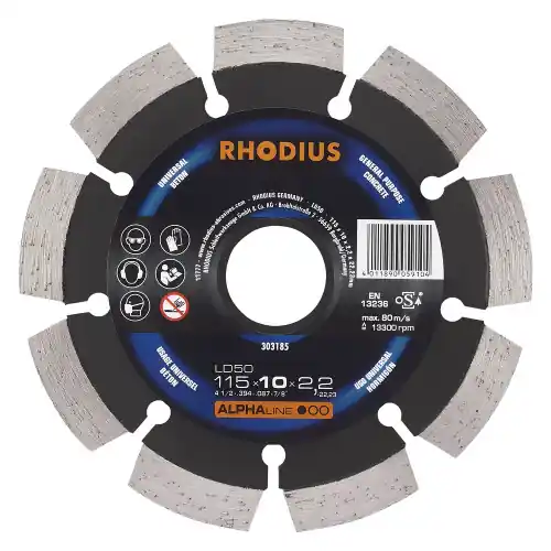 Bon Marché Disque de tronconnage diamant – ALPHALINE – LD50 – 115 X 10,0 X 2,2 X 22,23mm – Rhodius