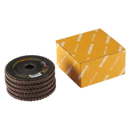 Pack de 5 - Disque à lamelles - TOPLINE - JUMBO SPEED PACK - 125 X 22,23mm - Grain 40 - Rhodius Prix Bas