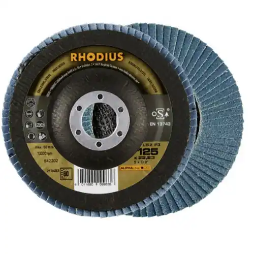 Pack de 5 – disques à lamelles – ALPHALINE – LSZF3 PACK – 125 X 22,23mm – Grains 80 – Rhodius Achetez Aujourd&rsquo;hui