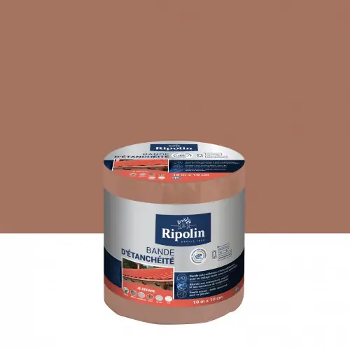 Bande d‘étanchéité Adhésive ripolin, 10 m x 10 cm, terre cuite - RIPOLIN Produit De Marque