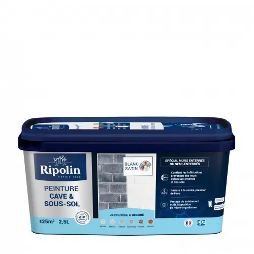 Affaire À Saisir Peinture cave et sol Rip etanch, RIPOLIN blanc 2.5 l – RIPOLIN